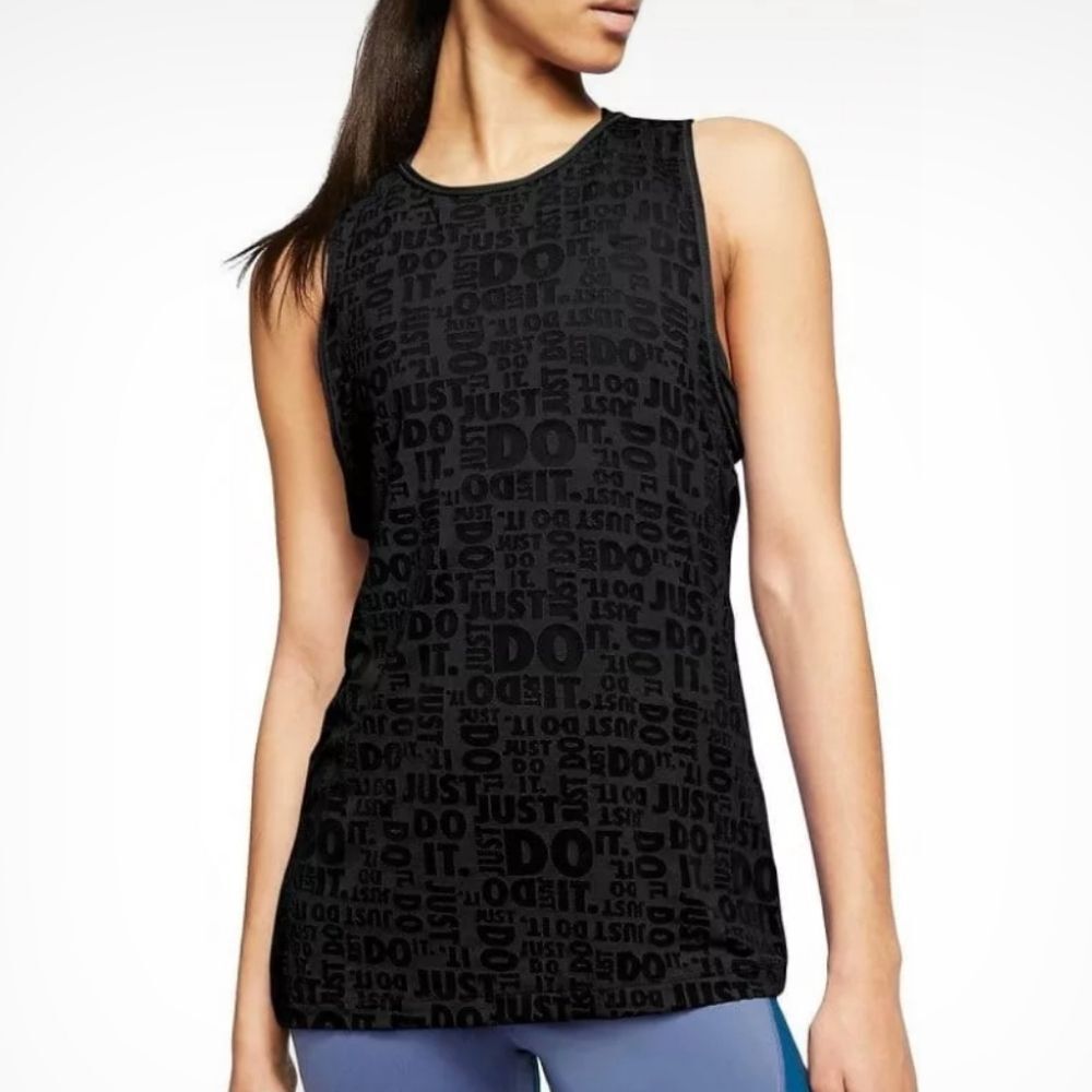 Nike JDI BURNOUT Tank Top Black Size S